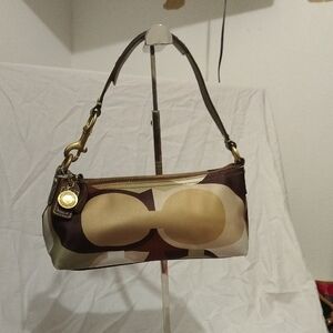 Coach baguette Brown/Green/Tan